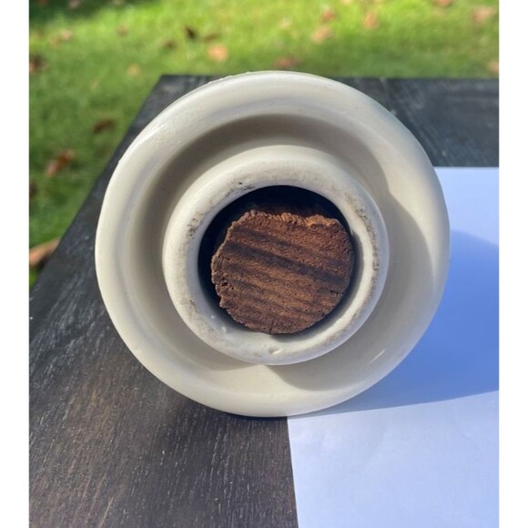 Vintage Westinghouse White Porcelain Spool Insulator "W" Logo w/ Wooden Post - Picture 8 of 8